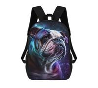 sinyumoney Cosmic Bulldog Portrait-7 Mochilas Impresas En 3D Para Niños 17inch Mochilas De Moda Informales Para El Día A Día, Bolsas De Viaje, Mochilas Informales Para Exteriores Para Niños Y Niñas
