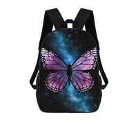 sinyumoney Cosmic Butterfly Mochila Escolar Mochila De Papelería De Moda Mochila Impermeable Mochilas Informales Para El Día A Día - Perfecta Para Viajes, Trabajo Y Uso Diario 17inch