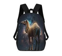 sinyumoney Cosmic Camel in Space Mochila Escolar Infantil Impresa En 3D Para Niños, Mochila De Viaje De Alta Capacidad, Mochilas Para Libros De 17 Pulgadas Para Niños