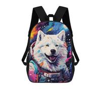 sinyumoney Cosmic Canine Astronaut-1 Mochilas Para Niños 17inch Mochila Escolar Mochila Escolar Impresa En 3D Para Niños De Primaria Y Secundaria