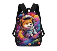 sinyumoney Cosmic Canine Astronaut-3 Mochilas De 17 Pulgadas Para Niños, Mochilas Escolares Impresas En 3D Para Estudiantes De Primaria Y Secundaria, Para Niños Y Niñas.