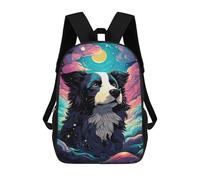 sinyumoney Cosmic Canine Dreamscape-1 Mochilas De 17 Pulgadas Para Niños, Mochilas Escolares Impresas En 3D Para Estudiantes De Primaria Y Secundaria, Para Niños Y Niñas.