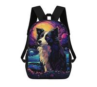 sinyumoney Cosmic Canine Dreamscape Mochila Infantil De 17 Pulgadas, Mochila Escolar Con Estampado 3D De Dibujos Animados Para Niños Y Adolescentes.