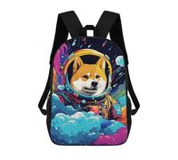 sinyumoney Cosmic Canine Explorer-10 Mochila Escolar Impresa En 3D 17inch Mochilas De Moda Para Niños, Mochilas Escolares Para Niños De Primaria Y Secundaria