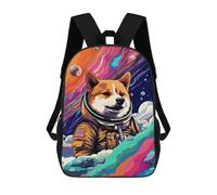 sinyumoney Cosmic Canine Explorer-4 Mochila Escolar Infantil Impresa En 3D Para Niños, Mochila De Viaje De Alta Capacidad, Mochilas Para Libros De 17 Pulgadas Para Niños