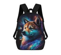 sinyumoney Cosmic Canine Portrait Mochilas Infantiles Impresas En 3D De 17 Pulgadas. Mochila Escolar Informal Impresa En 3D Para Niños De Primaria Y Secundaria.
