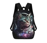 sinyumoney Cosmic Cat Astronaut Art Print-10 Mochila Escolar, De Negocios, Para Portátil, Unisex, Informal, Para Adolescentes, Chicas, Chicos, Mujeres Y Hombres 17inch