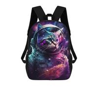 sinyumoney Cosmic Cat Astronaut Art Print-6 Mochila Escolar Grande Resistente Al Agua Para Portátil Para Niñas Y Adolescentes 17inch