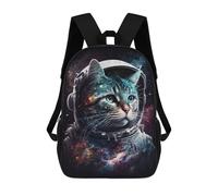 sinyumoney Cosmic Cat Astronaut Art Print Mochilas Escolares Resistentes Al Agua, Mochilas De Viaje, Bolsas Para Computadoras Portátiles Para Adolescentes, Niñas, Niños, Mujeres Y Hombres 17inch