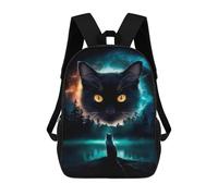 sinyumoney Cosmic Cat Dream 17inch Mochilas Escolares Impresas En 3D, Mochilas Escolares De Moda Para Niños De Primaria Y Secundaria