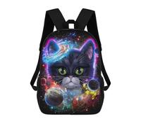 sinyumoney Cosmic Cat Dreamscape-2 Mochila Escolar Para Niños Y Niñas, Mochila Informal De Viaje, Mochila De Gran Capacidad Para El Día A Día 17inch