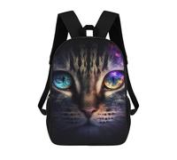sinyumoney Cosmic Cat Eyes Poster Mochila Escolar Ligera E Informal Para Adolescentes, Niños, Mujeres Y Hombres 17inch