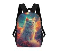sinyumoney Cosmic Cat Fantasy Art Mochila Escolar Infantil Impresa En 3D 17inch Mochilas De Moda Para Niños De Primaria Y Secundaria