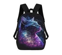 sinyumoney Cosmic Cat Galaxy Art Print Mochila Escolar Ligera Para Aeropuerto, Estudiantes Universitarios, Mochila Para Niños/niñas/adolescentes 17inch