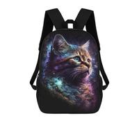 sinyumoney Cosmic Cat Galaxy Print Mochilas De 17 Pulgadas Para Niños, Mochilas Escolares Impresas En 3D Para Estudiantes De Primaria Y Secundaria, Para Niños Y Niñas.