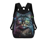 sinyumoney Cosmic Cat Glasses Art Print-7 17inch Mochila Escolar Impresa En 3D Para Niños, Mochila Escolar Informal De Moda, Mochilas De Viaje Para Niños Y Estudiantes.