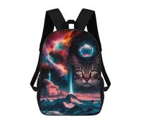 sinyumoney Cosmic Cat Horizon Mochila Escolar Infantil Impresa En 3D Para Niños, Mochilas De Viaje De Alta Capacidad, Bolsas Para Libros, Mochila Escolar Infantil 17inch