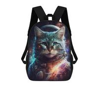 sinyumoney Cosmic Cat in Space Suit-3 Mochila Ligera Para Aeropuerto, Estudiantes Universitarios Y Mochileros: Perfecta Para Viajes, Trabajo Y Uso Diario 17inch
