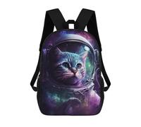 sinyumoney Cosmic Cat in Space Suit Mochilas Escolares Para Ordenador, Ideales Para El Colegio/trabajo/viajes, Acampadas, Aventuras Al Aire Libre Y Viajes Diarios 17inch