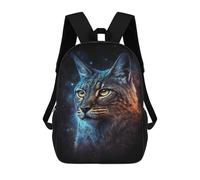 sinyumoney Cosmic Cat Portrait-12 Mochilas Escolares De Moda Para Papelería, Impermeables, Informales, Para Hombres, Mujeres Y Adolescentes 17inch