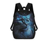 sinyumoney Cosmic Cat Portrait-4 Mochila Escolar Infantil De 17 Pulgadas, Mochila Escolar Impresa En 3D Para Niños De Primaria Y Secundaria