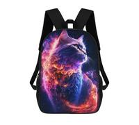 sinyumoney Cosmic Cat Portrait-4 Mochila Escolar Mochila Para Niños Impresa En 3D Mochilas Infantiles Para Niños Y Niñas Mochilas Escolares Mochilas De Viaje Para Niños 17inch