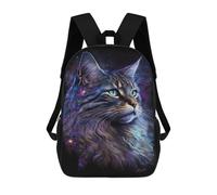 sinyumoney Cosmic Cat Portrait-51 Mochila Escolar Para La Escuela Secundaria, Preparatoria, Universidad Y Viajes Para Niños/niñas/adolescentes 17inch