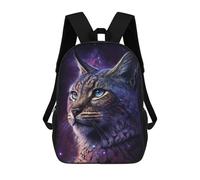 sinyumoney Cosmic Cat Portrait-6 Mochila Escolar De 17 Pulgadas Para Adolescentes, Con Estampado 3D, Ajustable Y Con Bolsillos, Ideal Para Niños, Niñas Y Estudiantes.