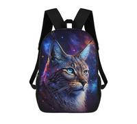 sinyumoney Cosmic Cat Portrait-7 Mochila Escolar De 17 Pulgadas Para Adolescentes, Con Estampado 3D, Ajustable Y Con Bolsillos, Ideal Para Niños, Niñas Y Estudiantes.