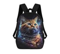 sinyumoney Cosmic Cat Portrait-71 Mochila Escolar Infantil De 17 Pulgadas Con Estampado 3D De Películas De Anime Para Niños, Mochila De Viaje, Mochila Escolar Infantil