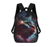 sinyumoney Cosmic Cat Portrait-8 Mochila Escolar Impresa En 3D Mochilas Informales Para Niños Mochila Escolar Impresa En 3D Para Niños De Primaria Y Secundaria 17inch