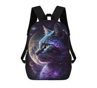 sinyumoney Cosmic Cat Portrait-8 Mochila Escolar, Mochila De Viaje Para La Universidad, Mochilas Para Niñas Y Adolescentes 17inch