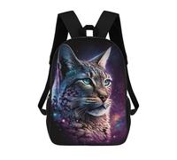 sinyumoney Cosmic Cat Portrait Print-1 Mochila Escolar De 17 Pulgadas Para Adolescentes, Con Estampado 3D, Ajustable Y Con Bolsillos, Ideal Para Niños, Niñas Y Estudiantes.