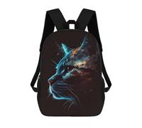 sinyumoney Cosmic Cat Profile Mochila Escolar Infantil Impresa En 3D Para Niños, Mochilas De Viaje De Alta Capacidad, Bolsas Para Libros, Mochila Escolar Infantil 17inch
