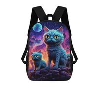 sinyumoney Cosmic Cats in Space Mochila Escolar Impresa En 3D Para Niños, Mochila Escolar, Mochilas De Viaje, Bolso Informal De Moda Para Niños Y Estudiantes 17inch
