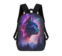 sinyumoney Cosmic Celestial Cat Forest Mochila Ligera Informal Para El Día A Día, Mochila Escolar Para Adolescentes, Chicas, Chicos, Mujeres Y Hombres 17inch