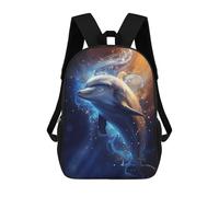 sinyumoney Cosmic Celestial Dolphin Mochila Escolar Para Computadora Para La Escuela/trabajo/viajes Para Niñas, Adolescentes 17inch