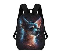 sinyumoney Cosmic Chihuahua Portrait-1 Mochila Escolar, Mochila De Día, Mochila De Negocios, Mochila Impermeable Para Libros Para Niñas, Niños Y Adolescentes 17inch