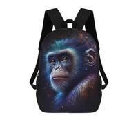sinyumoney Cosmic Chimpanzee Portrait 17inch Mochilas Escolares Impresas En 3D, Mochilas Escolares De Moda Para Niños De Primaria Y Secundaria