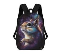 sinyumoney Cosmic Chipmunk Portrait Mochilas Infantiles Impresas En 3D De 17 Pulgadas. Mochila Escolar Informal Impresa En 3D Para Niños De Primaria Y Secundaria.