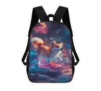 sinyumoney Cosmic Corgi Adventure-12 Mochilas Infantiles Impresas En 3D De 17 Pulgadas. Mochila Escolar Informal Impresa En 3D Para Niños De Primaria Y Secundaria.