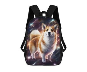 sinyumoney Cosmic Corgi Celestial Companion Mochila Escolar Mochila De Día Mochila De Negocios Mochila Impermeable Para Libros Para Niños/Niñas/Adolescentes 17inch
