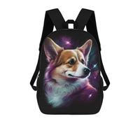 sinyumoney Cosmic Corgi Portrait-15 Mochila Escolar Infantil Impresa En 3D 17inch Mochilas De Moda Para Niños De Primaria Y Secundaria