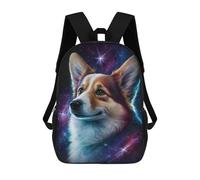 sinyumoney Cosmic Corgi Portrait-2 17inch Mochila Escolar Impresa En 3D Para Niños, Mochila Escolar Informal De Moda, Mochilas De Viaje Para Niños Y Estudiantes.