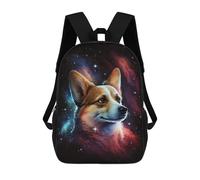 sinyumoney Cosmic Corgi Portrait-25 Mochila Escolar De 17 Pulgadas Impresa En 3D Mochilas Infantiles Mochila Genial Impresa En 3D Para Niños De Primaria Y Secundaria