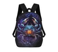 sinyumoney Cosmic Crab Art Print-2 Mochila Infantil De 17 Pulgadas, Mochila Escolar Con Estampado 3D De Dibujos Animados Para Niños Y Adolescentes.