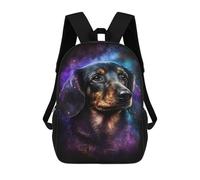 sinyumoney Cosmic Dachshund Portrait-9 Mochilas De 17 Pulgadas Para Niños, Mochilas Escolares Impresas En 3D Para Estudiantes De Primaria Y Secundaria, Para Niños Y Niñas.
