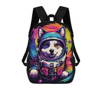 sinyumoney Cosmic Dog Astronaut Art Print 17inch Mochila Escolar Impresa En 3D Para Niños, Mochila Escolar Informal De Moda, Mochilas De Viaje Para Niños Y Estudiantes.