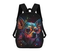 sinyumoney Cosmic Dog Goggles Mochila Escolar De 17 Pulgadas Para Adolescentes, Con Estampado 3D, Ajustable Y Con Bolsillos, Ideal Para Niños, Niñas Y Estudiantes.