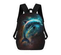 sinyumoney Cosmic Dolphin Art Print-10 Mochila Escolar Secundaria Informal Para Viajes, Mochilas Para La Escuela Secundaria, Para Acampar, Aventuras Al Aire Libre Y Viajes Diarios 17inch